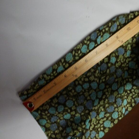 Emma James Womens Size 14W Green Floral Print Rouffle Blouse Button Up - Picture 10 of 11